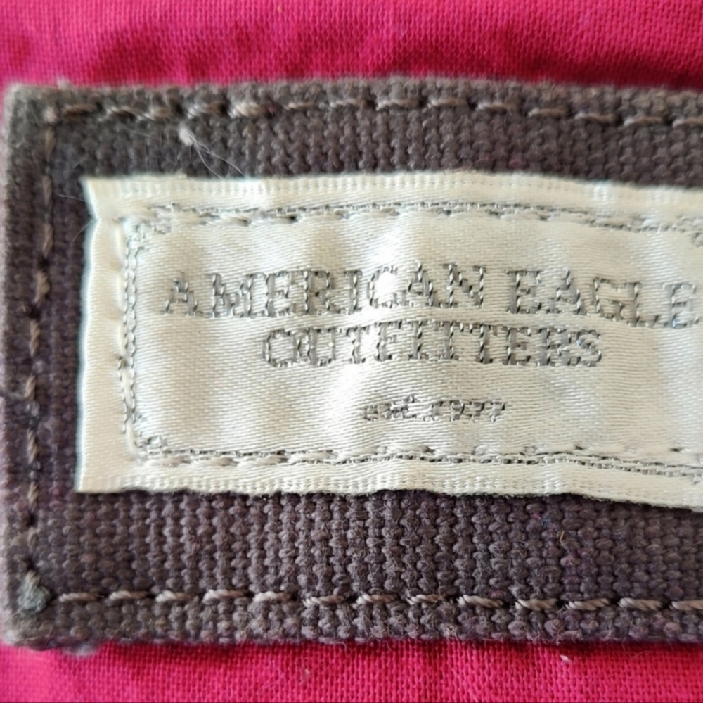 American Eagle Outfitters Gray, Magenta and Brown Flannel plaid Handbag - Picture 4 of 11